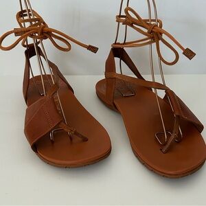 Chaco Gladiator Sage Maple Brown Leather Sandal Size 6